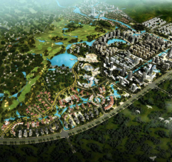 现代小区规划su模型