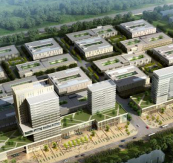 现代商业区规划su模型