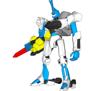 现代高达机器人su模型