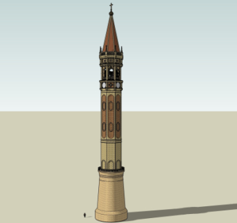 欧式塔楼免费su模型