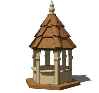 现代凉亭su模型