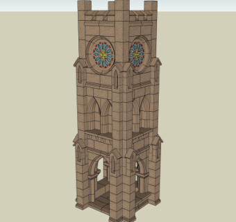 欧式钟楼免费su模型