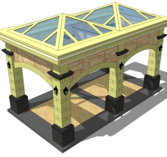 欧式走廊长廊免费su模型