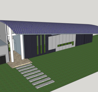 现代建筑外观su模型