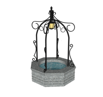 欧式水井su模型