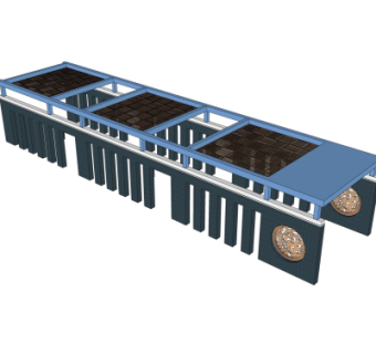 中式廊架免费su模型