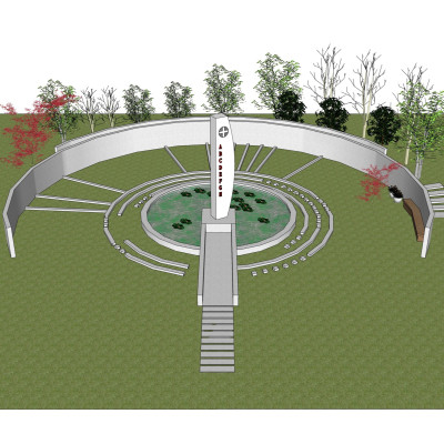 现代广场雕塑su模型