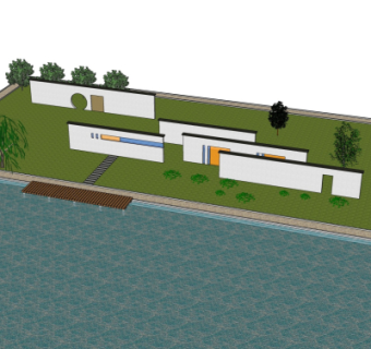 中式围墙免费su模型