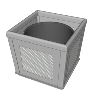 现代衣物收纳筐su模型