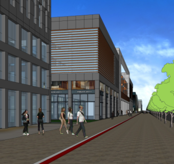 现代沿街商业建筑su模型