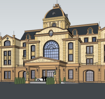 欧式古典办公楼su模型