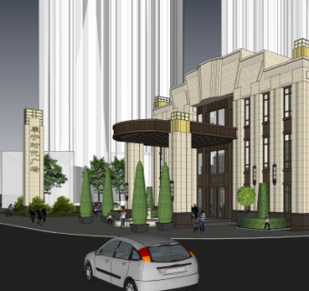 新古典售楼处su模型