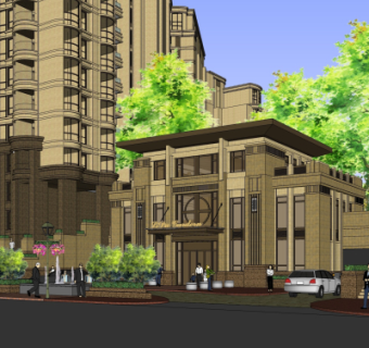 新古典售楼处su模型