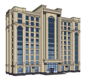 新古典办公楼su模型