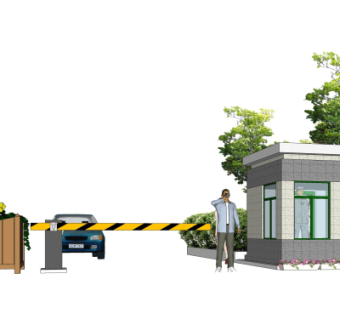 现代小区入口大门免费su模型