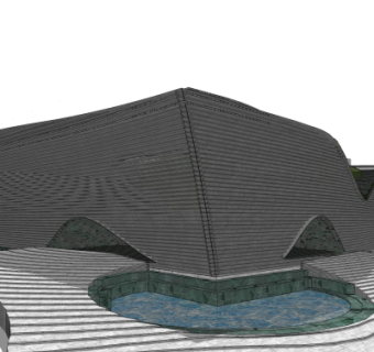 现代办公楼su模型