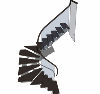 现代楼梯su模型