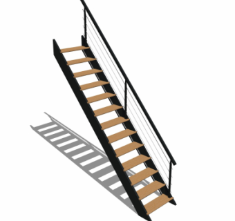 现代楼梯su模型