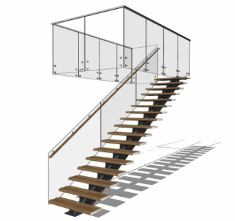 现代楼梯su模型