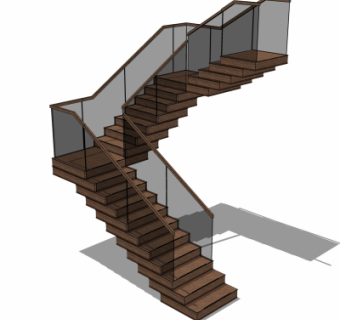 现代楼梯su模型