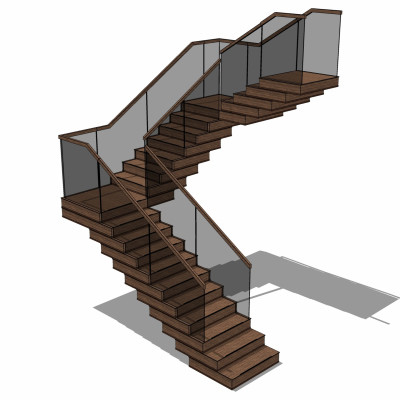 现代楼梯su模型