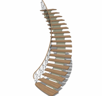 现代楼梯su模型