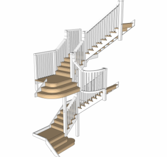 现代楼梯su模型