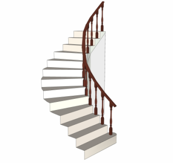 现代楼梯su模型