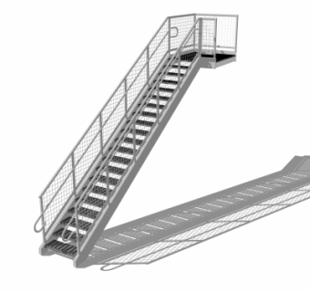 现代楼梯su模型