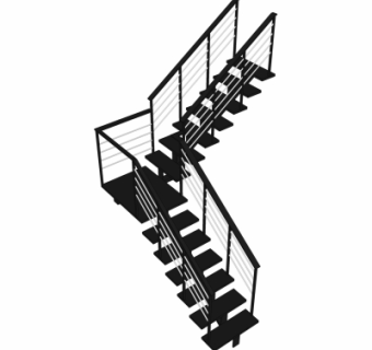 现代楼梯su模型