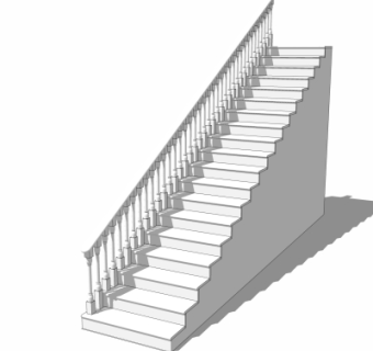 现代楼梯su模型