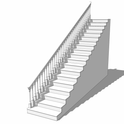 现代楼梯su模型