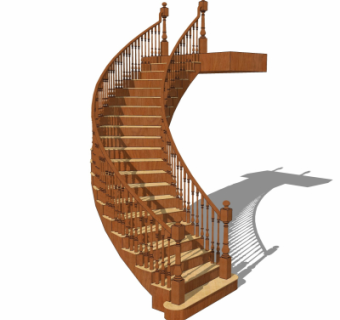 现代楼梯su模型