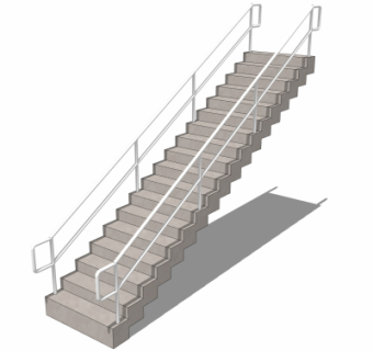 现代楼梯su模型