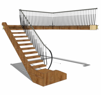 现代楼梯su模型