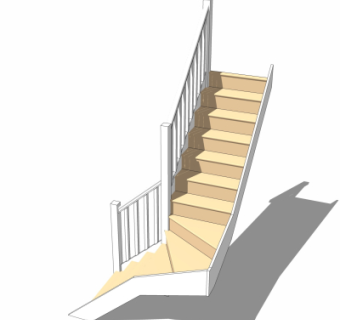 现代楼梯su模型