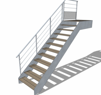 现代楼梯su模型