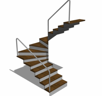 现代楼梯su模型