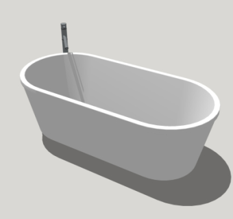 现代浴缸su模型