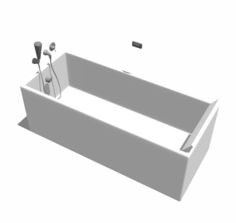 现代浴缸su模型