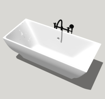 现代浴缸su模型