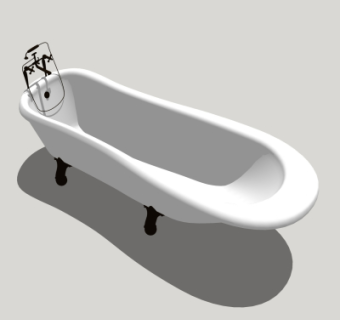 现代浴缸su模型