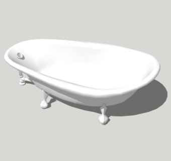 现代浴缸su模型