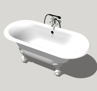 现代浴缸su模型