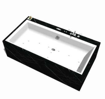 现代浴缸su模型