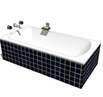 现代浴缸su模型