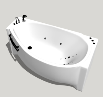 现代浴缸su模型