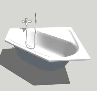 现代浴缸su模型