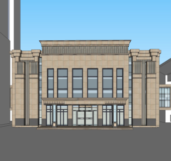 新古典酒店su模型