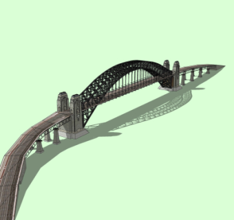 现代公路大桥免费su模型